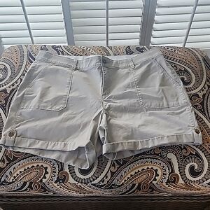Lane Bryant Khaki Cotton Shorts - 18